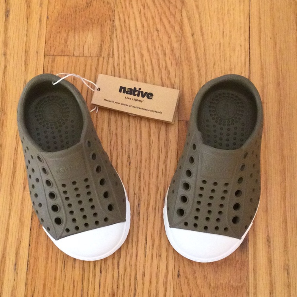 Native Kids Jefferson Shoes in Olive Green